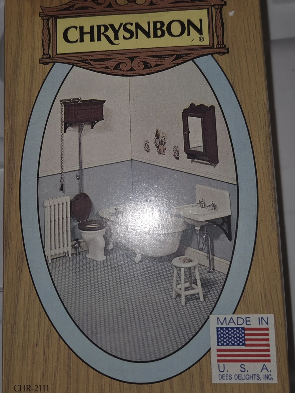 Vintage Chrysnbon Dollhouse Bathroom Kit